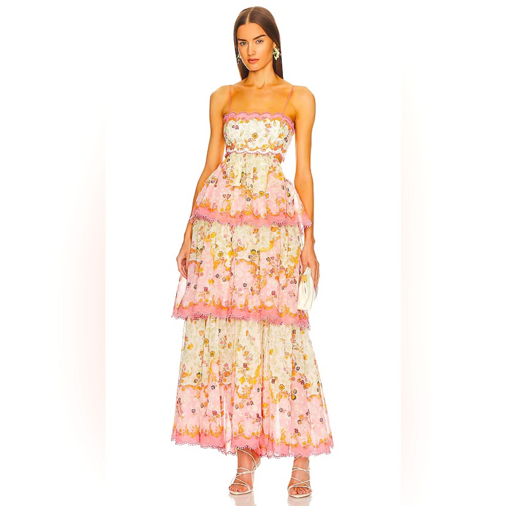 Zimmermann Laurel Frill Midi Dress Size 3 (US 10)